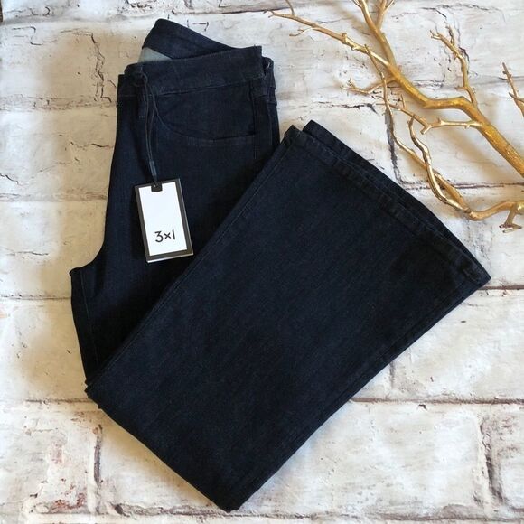 3x1 Mid Rise Bell Bottom Denim jeans - Picture 1 of 6